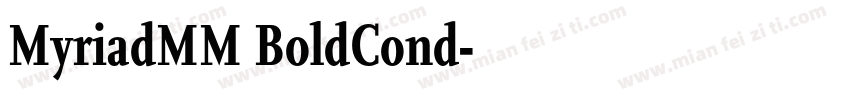 MyriadMM BoldCond字体转换